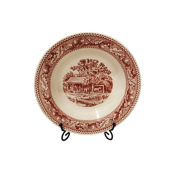 Vintage Royal Memory Lane Tonquin Red Scenic Bowl Set, Countryside, 5 Pcs - Picture 4 of 11